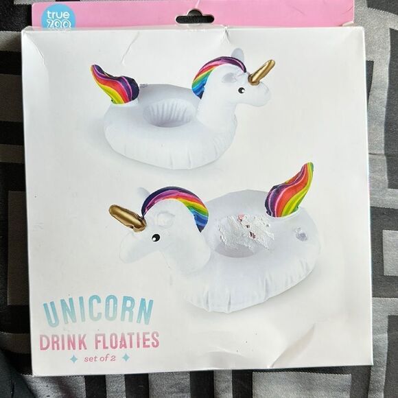 true zoo Other - Unicorn Drink Floaties, Set of 2 cute for pool parties, fiestas, backyard partys